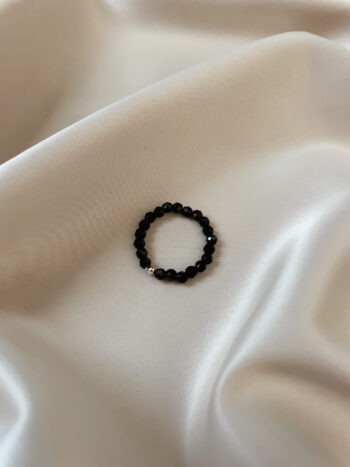 Prstienok tenký onyx