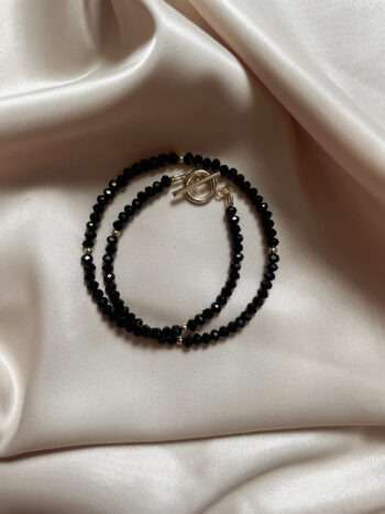 Infinity dvojitý náramok onyx