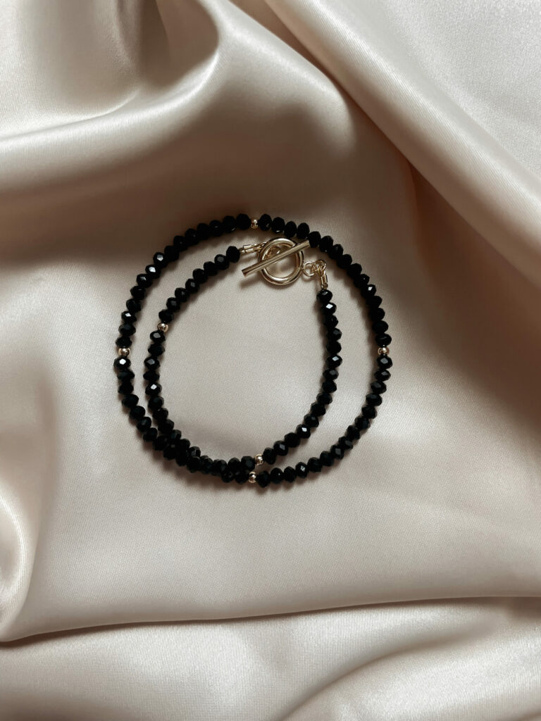 Infinity dvojitý náramok onyx