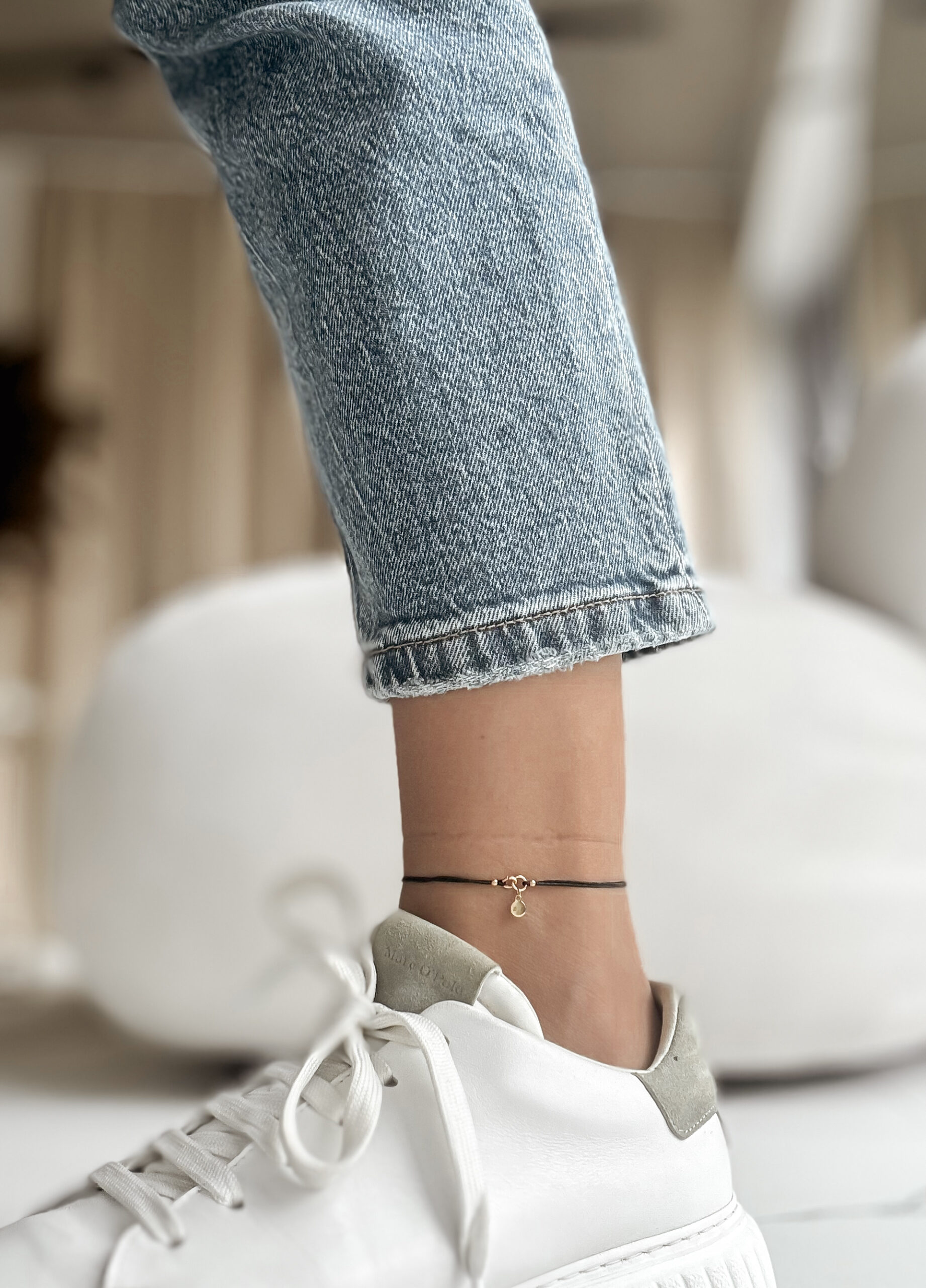 Náramok na nohu Black knot – obrázok 3